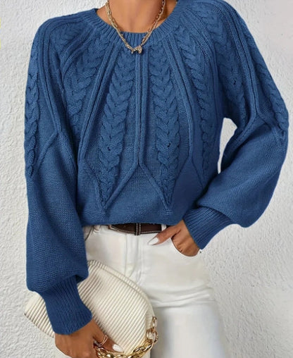 Pull à manches lanternes tricotées