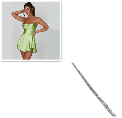 Robe Courte à Bretelles pour Femme - Élégance et Confort