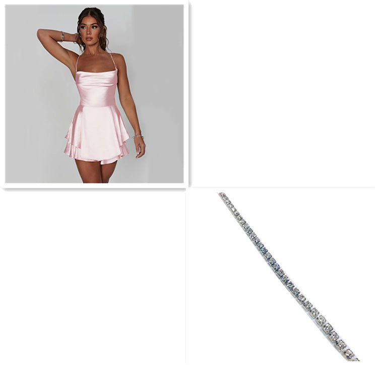 Robe Courte à Bretelles pour Femme - Élégance et Confort