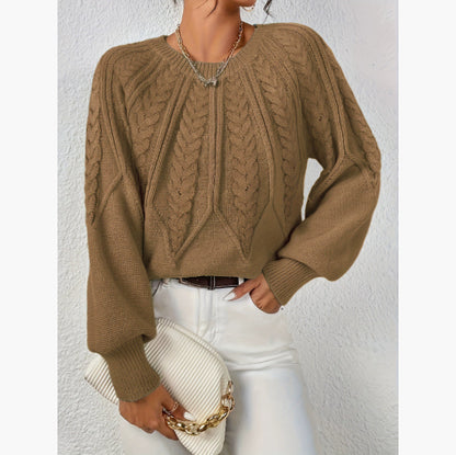 Pull à manches lanternes tricotées