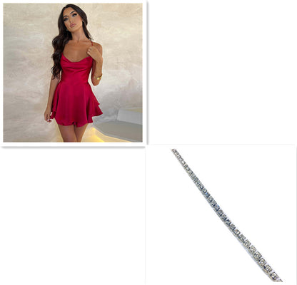 Robe Courte à Bretelles pour Femme - Élégance et Confort