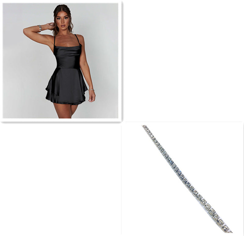 Robe Courte à Bretelles pour Femme - Élégance et Confort